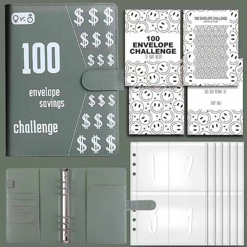 Loose Spiral Notebook Challenge Cash Envelope Savings Book