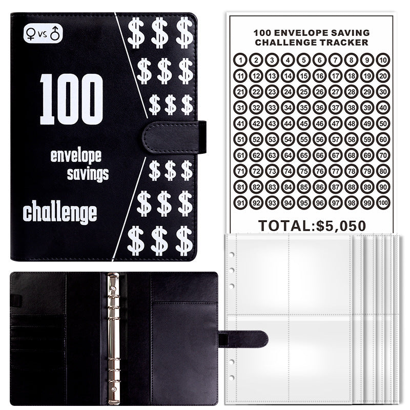 Loose Spiral Notebook Challenge Cash Envelope Savings Book