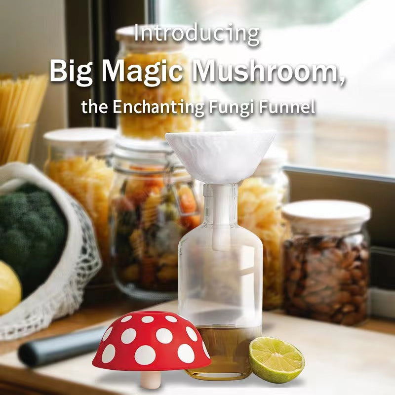 Mushroom Silicone Funnel Household Mini