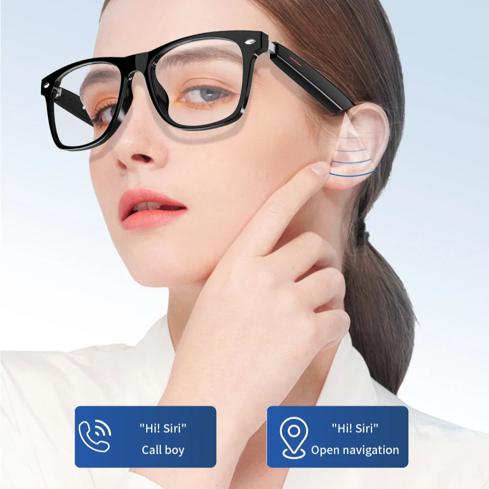 Glasses Wireless Bluetooth 5.3 Music Sunglasses Earphone Outdoor Hands-Free Calling Music Polarized/Anti-Blue Eyeglasses