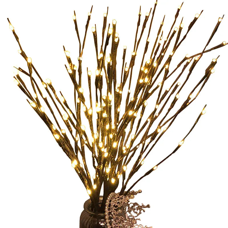 Christmas Decorations: Illuminate Your Home with Creative Willow Twig Branch Lights, Featuring 20 Leds for a Magical Ambience