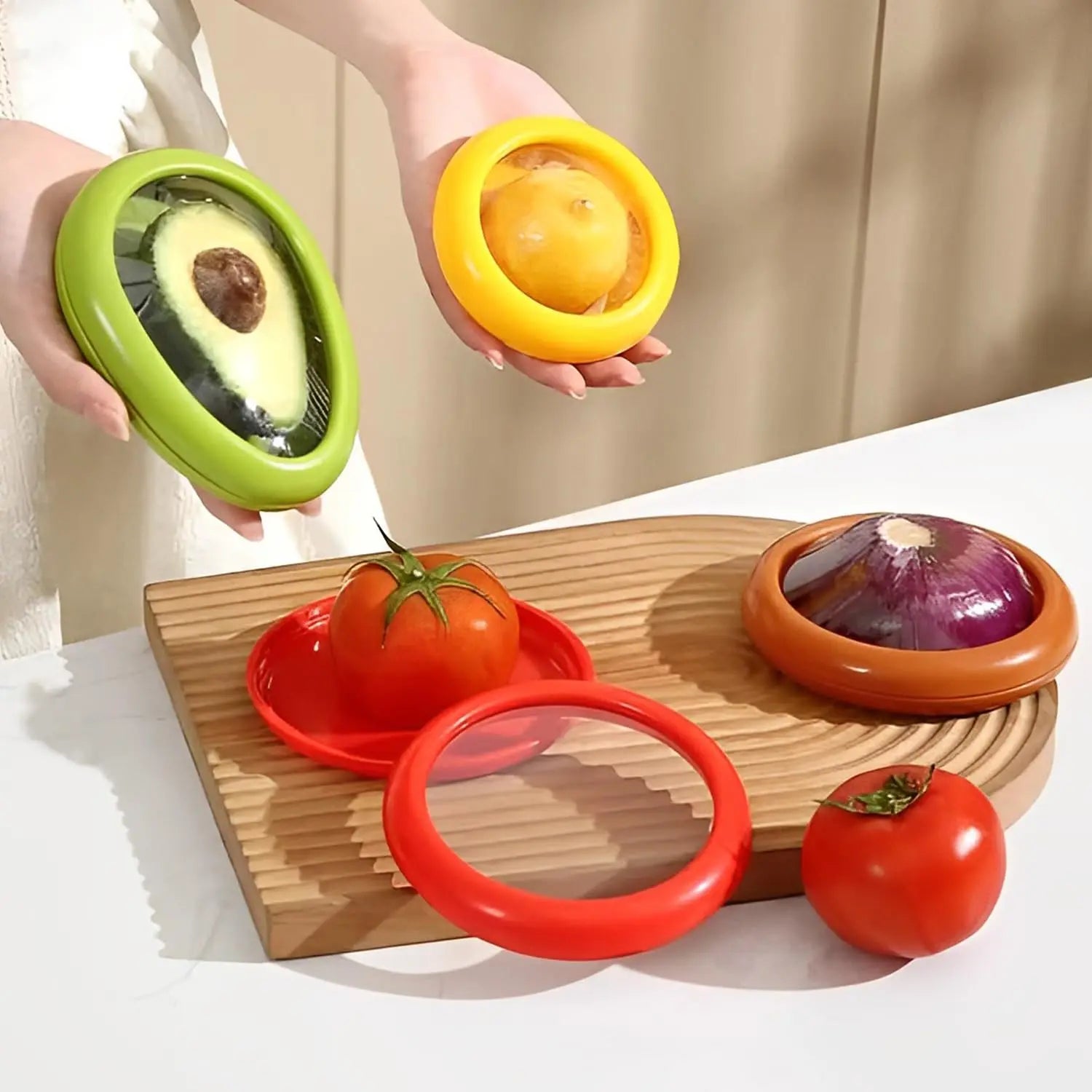 Reusable Fruit and Vegetable Anti-Oxidation Storage Box Refrigerator Storage Container Fruit Preservation Kitchen Gadget