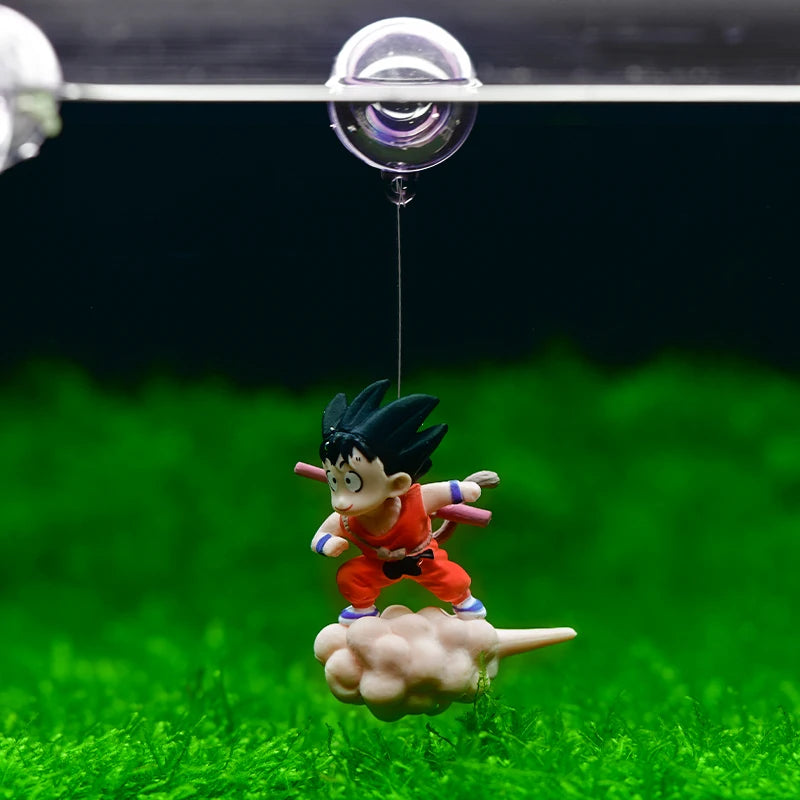 Cartoon Diver Wukong Figure Aquarium Floating Decoration Fish Tank Ornament Toy Ocean Landscape