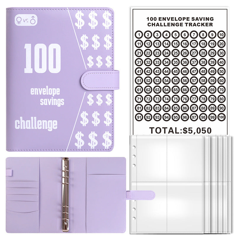 Loose Spiral Notebook Challenge Cash Envelope Savings Book