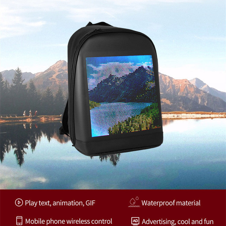 Smart Advertising Business Backpack Waterproof LED Display